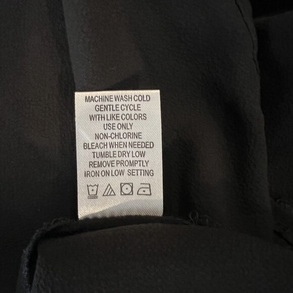 Sunny‎ Leigh Blouse XL Black Floral Embroidered Semi Sheer Boho Top Extra Large - Picture 11 of 11